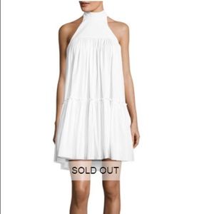 Caroline Constas Bo Halter Poplin Mini Dress